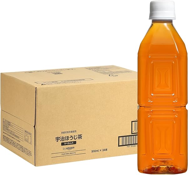 by Amazon ラベルレス 宇治ほうじ茶500ml ×24本 (MOISTA)