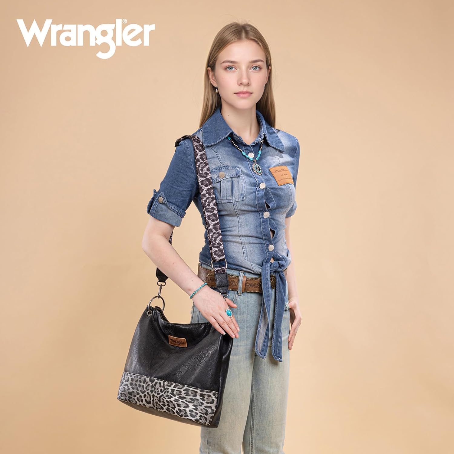 Wrangler Hobo Bags for Women Vegan Leather Top Handle Shoulder Purses and Handbags - Image 8