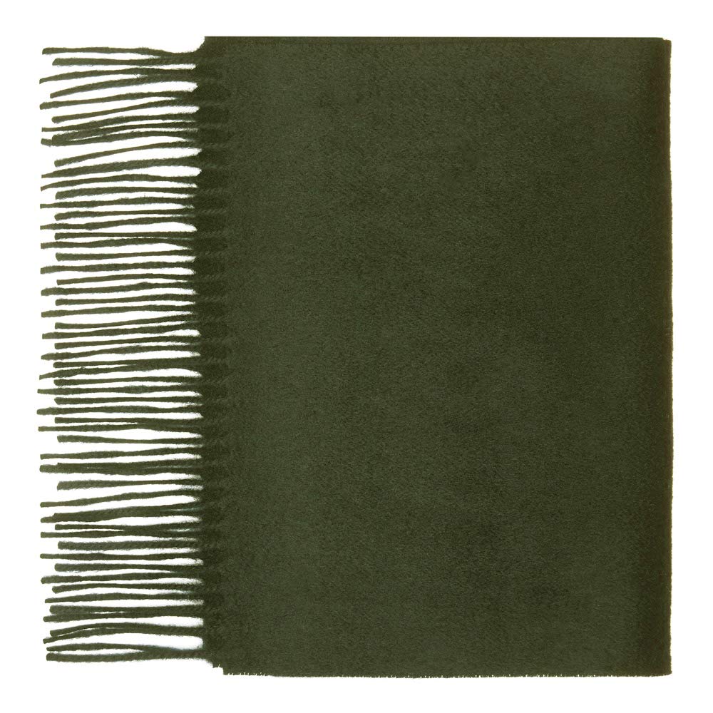 Lona Scott Women's Green Pure Cashmere Plain Scarf, Olive