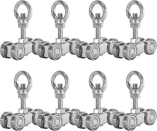 Miniatura 2 de M10T4 Rueda Silent Trolley - Rodillos de montaje de carro de cuatro rodamientos... (paquete de 8)