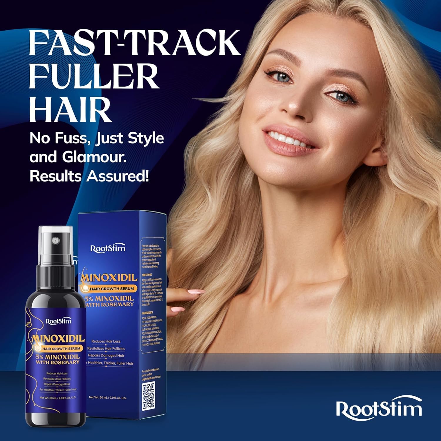 Minoxidil Hair Regrowth – Stops Hair Loss 0.09 FL OZ