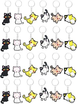 Cat Valentines Day Cards for Classroom Exchange Prizes 24 pcs Cat Valentine Cards for School Kitty