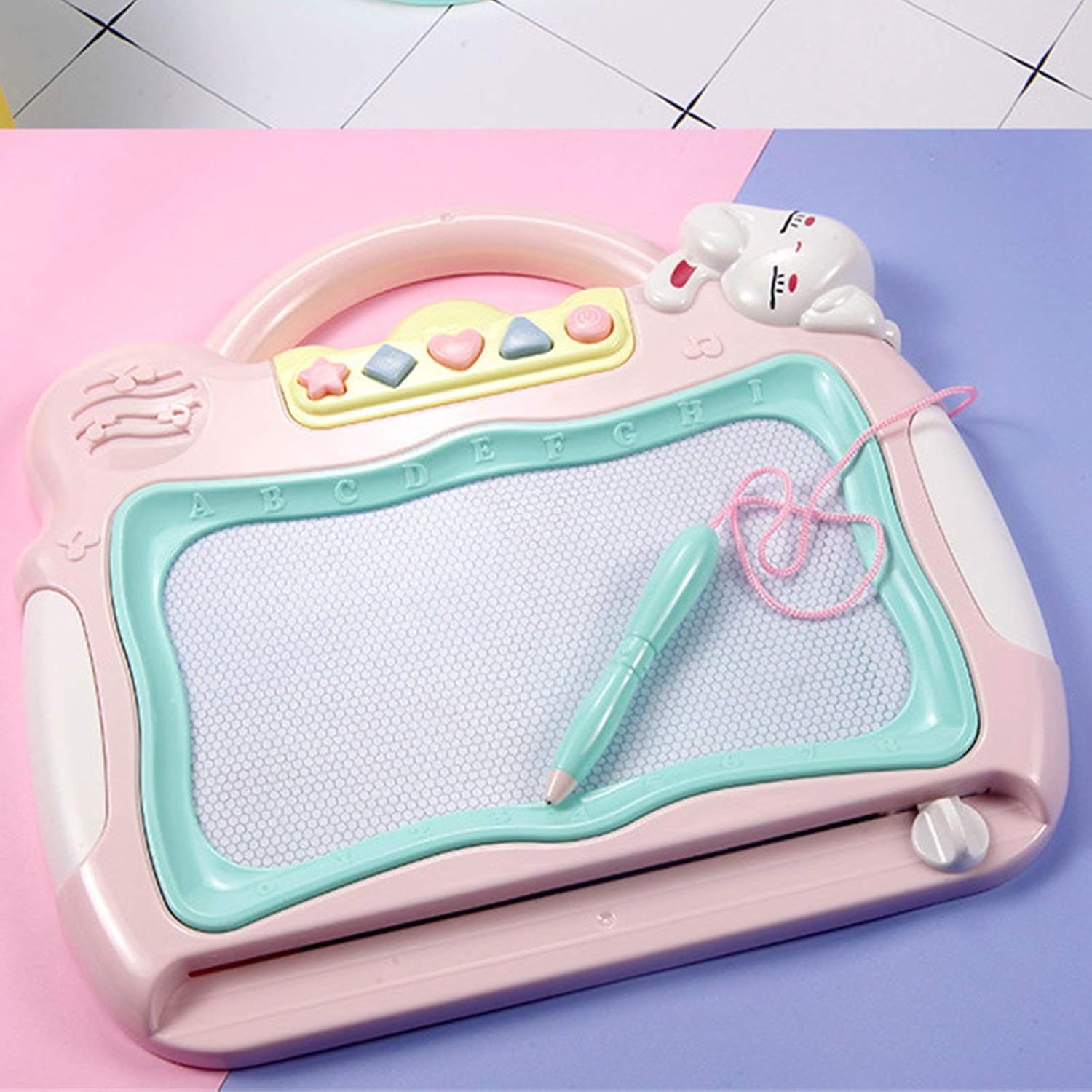 軽量の子供用ドローイングボード 磁気描画板の子供の色の描画落書きボードの磁気書き込み板 子供のおもちゃ (色 : ピンク, Size