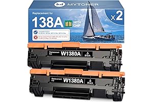 138A Black Toner Cartridge Compatible with HP 138A 138X Laserjet Toner, 2 Pack
