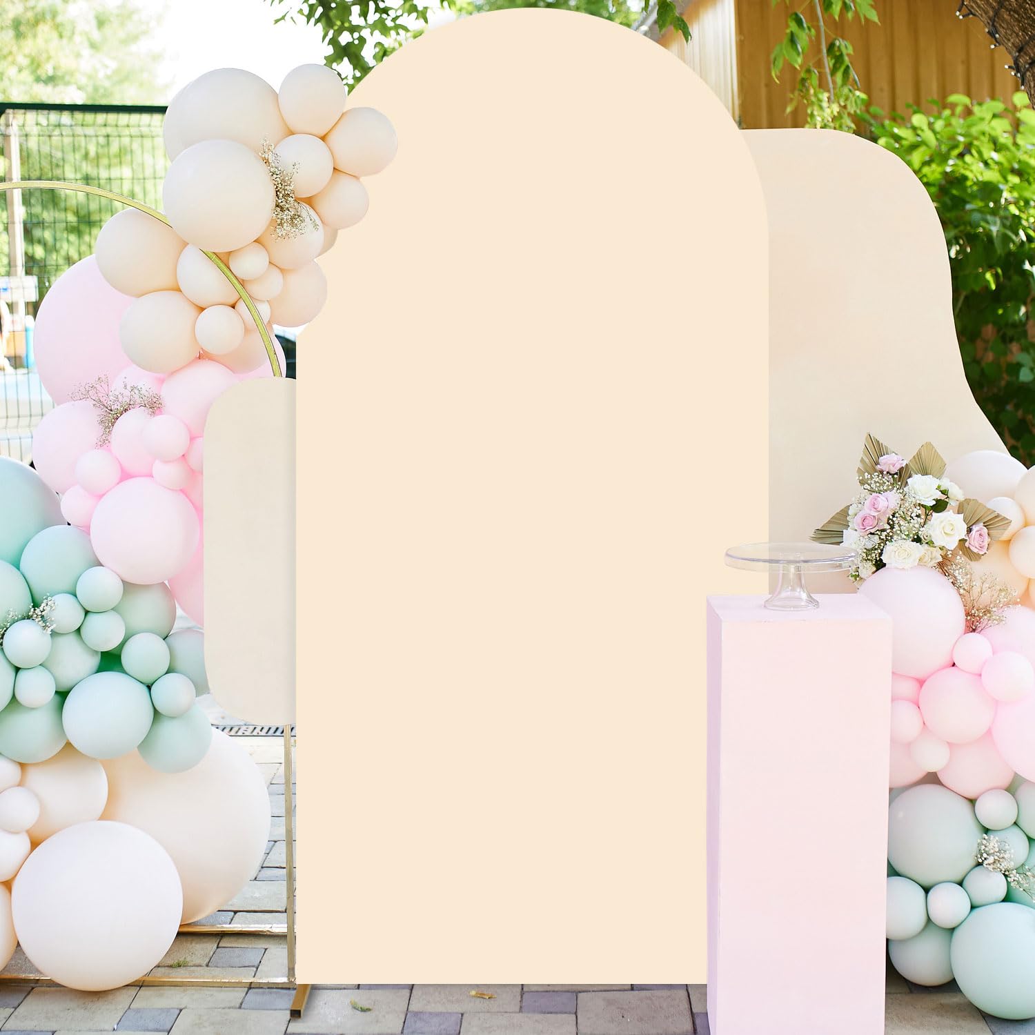 Coprisedia Elastico Per Arco Nuziale – Copertura Multiuso In Poliestere Per Sfondo E Decorazioni, Disponibile In 9 Colori, Facile Da Montare E Riutilizzabile