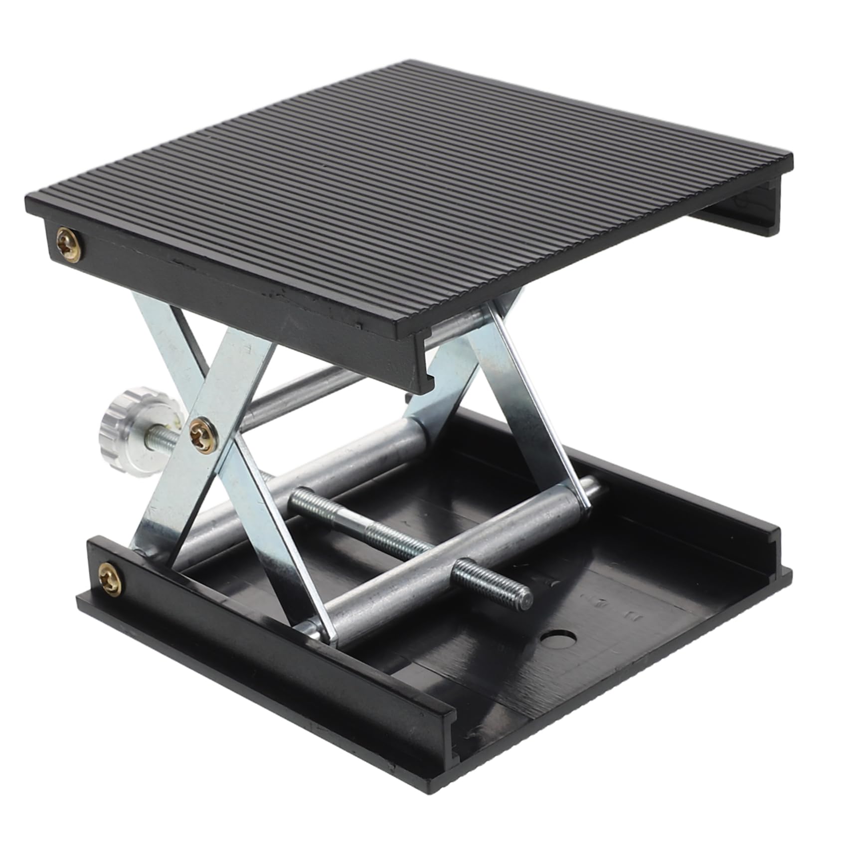 Mobestech Lab Jack Scissor Lift Stand for Laboratory and Woodworking Height Support Platform for Experiments Heavy-duty Construction for Stability and Safety