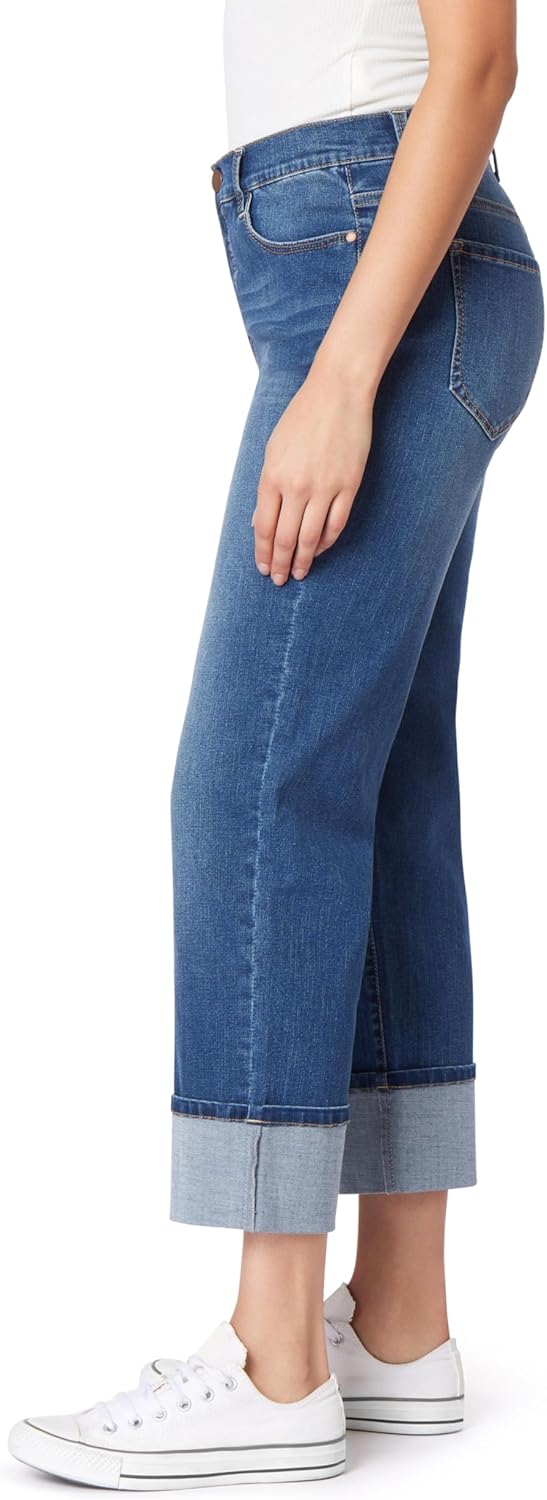 Angels Forever Young Womens Signature Straight Crop Jeans - Image 3