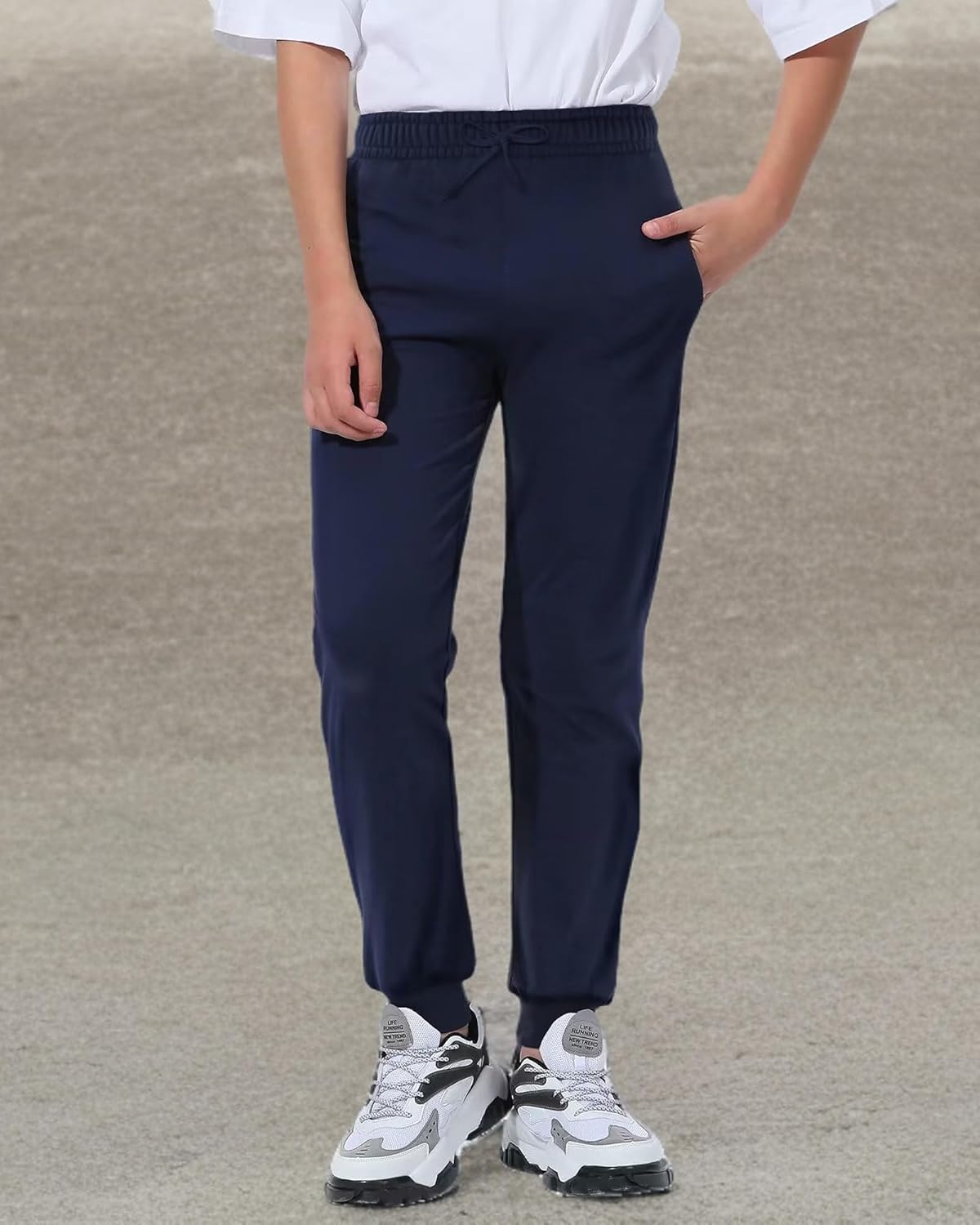 TELALEO 4 Pack Boys Sweatpants Active Athletic Jogger Pants Soft Cotton French Terry Little Big Kids - Image 7