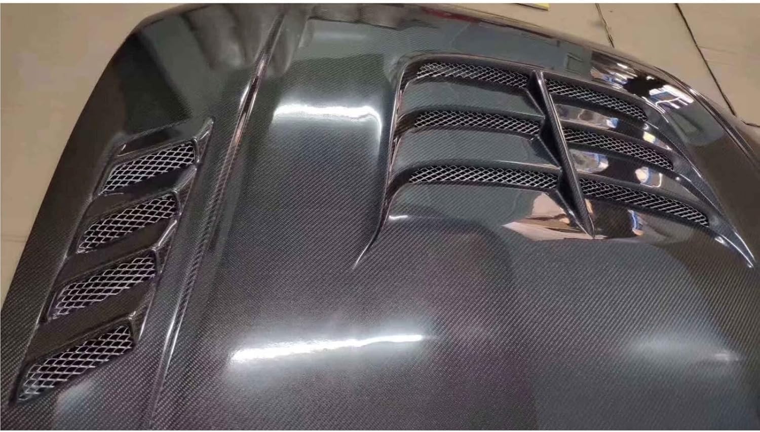 Carbon Fiber Front Hood Bonnet Covers with Air Vents Compatible for Au-di A3 S3 RS3 2014-2019