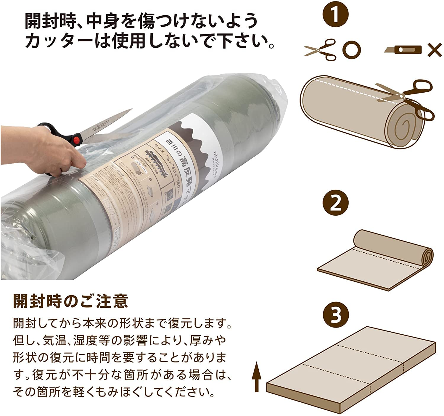 Amazon.co.jp: 西川 ごろ寝 マットレス 60X180X6cm 側地洗える 波型