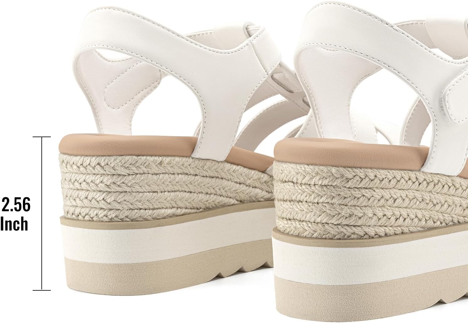 Athlefit Espadrille Low Wedge Sandals for Women Comfortable Casual Open Toe Platform Sandals for Summer Beach Vacation - Image 5