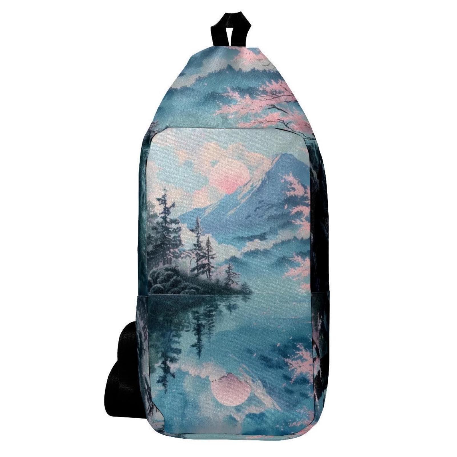 Mochila bandolera multicolor unisex para senderismo y turismo activo 6
