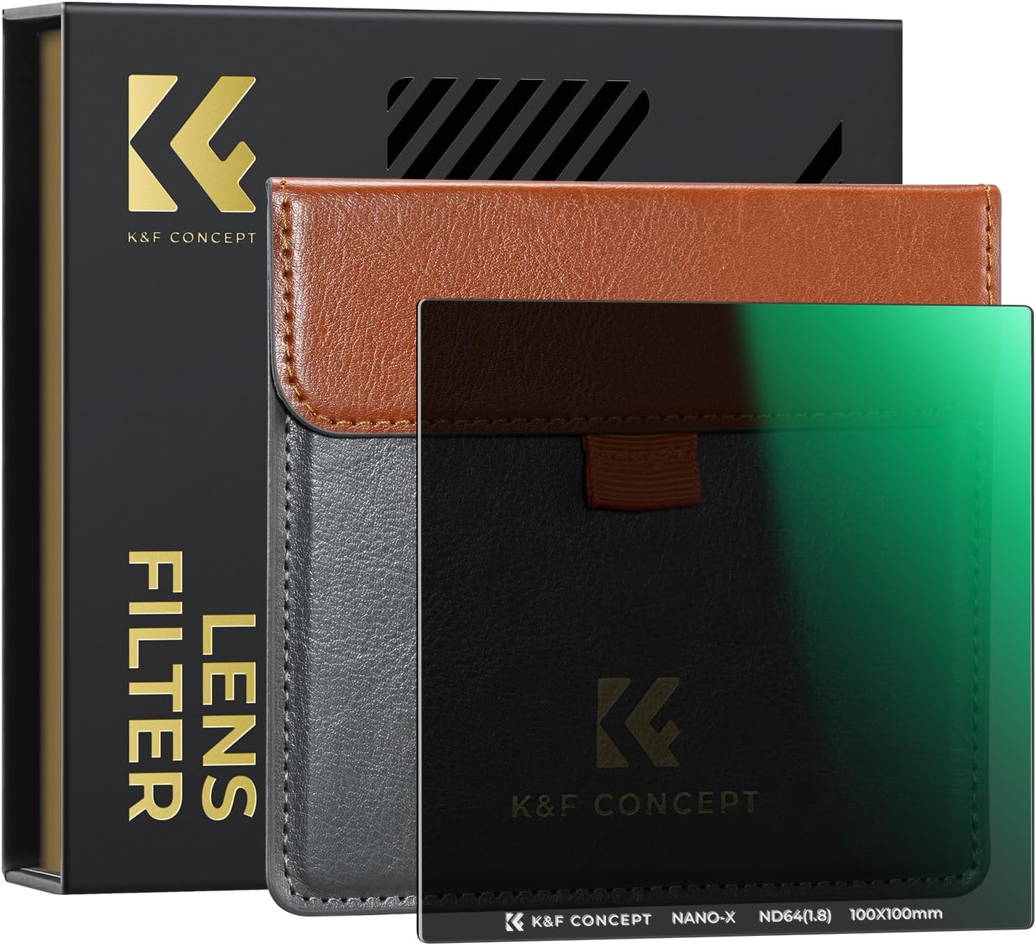 K&F CONCEPT 100 x 100mm ND64 (6 Stop) Square Filter Ultra Slim HD 28 Multi-Layer Coatings Neutral Density Import AGC Optical Glass