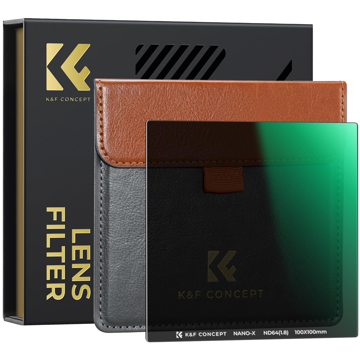 K&F Concept Nano-X Rechteckfilter ND64(6 Stop) 100x100mm Square Filter Graufilter aus Optisches Glas