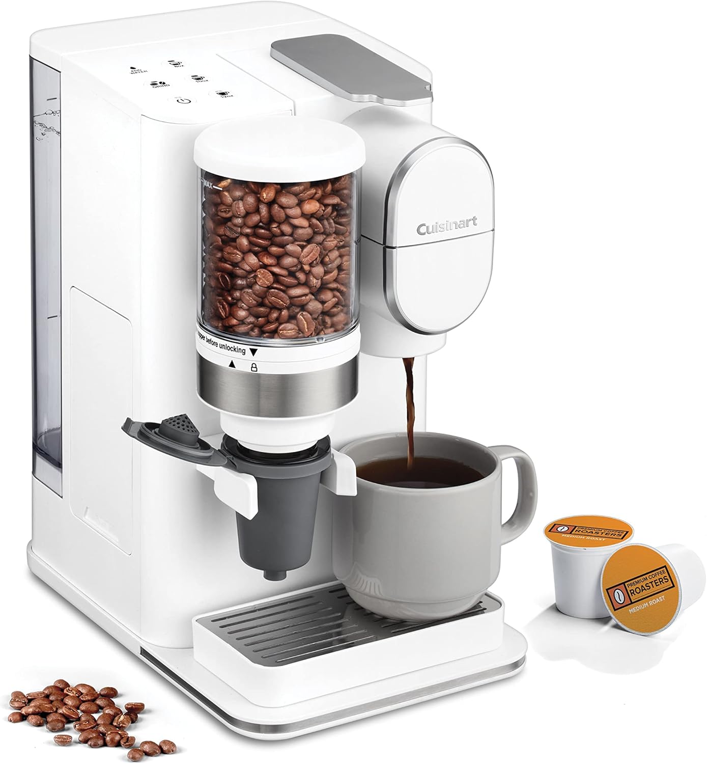 Amazon Cuisinart DGB2W グラインド&ブリュー コーヒーメーカー ホワイト CUISINART コーヒーメーカー