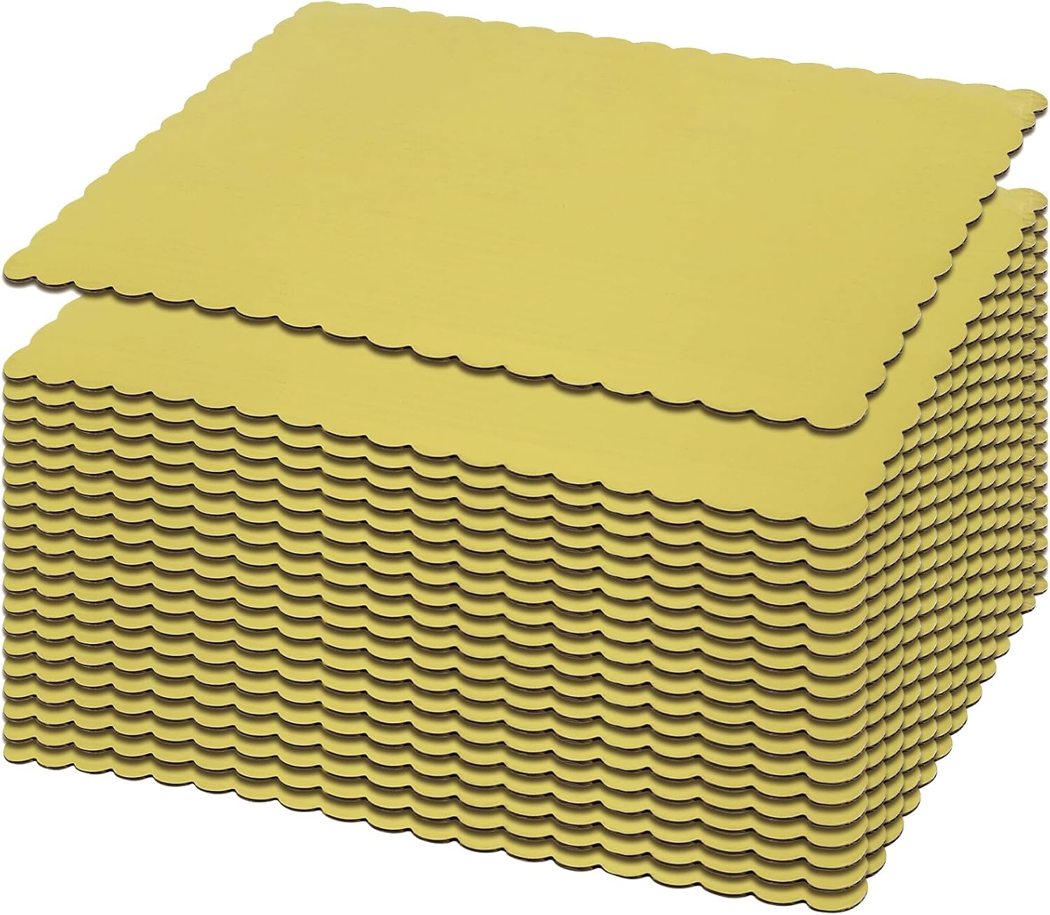 JEUIHAU 20 PCS Gold Cake Board Rectangle, Quarter Sheet