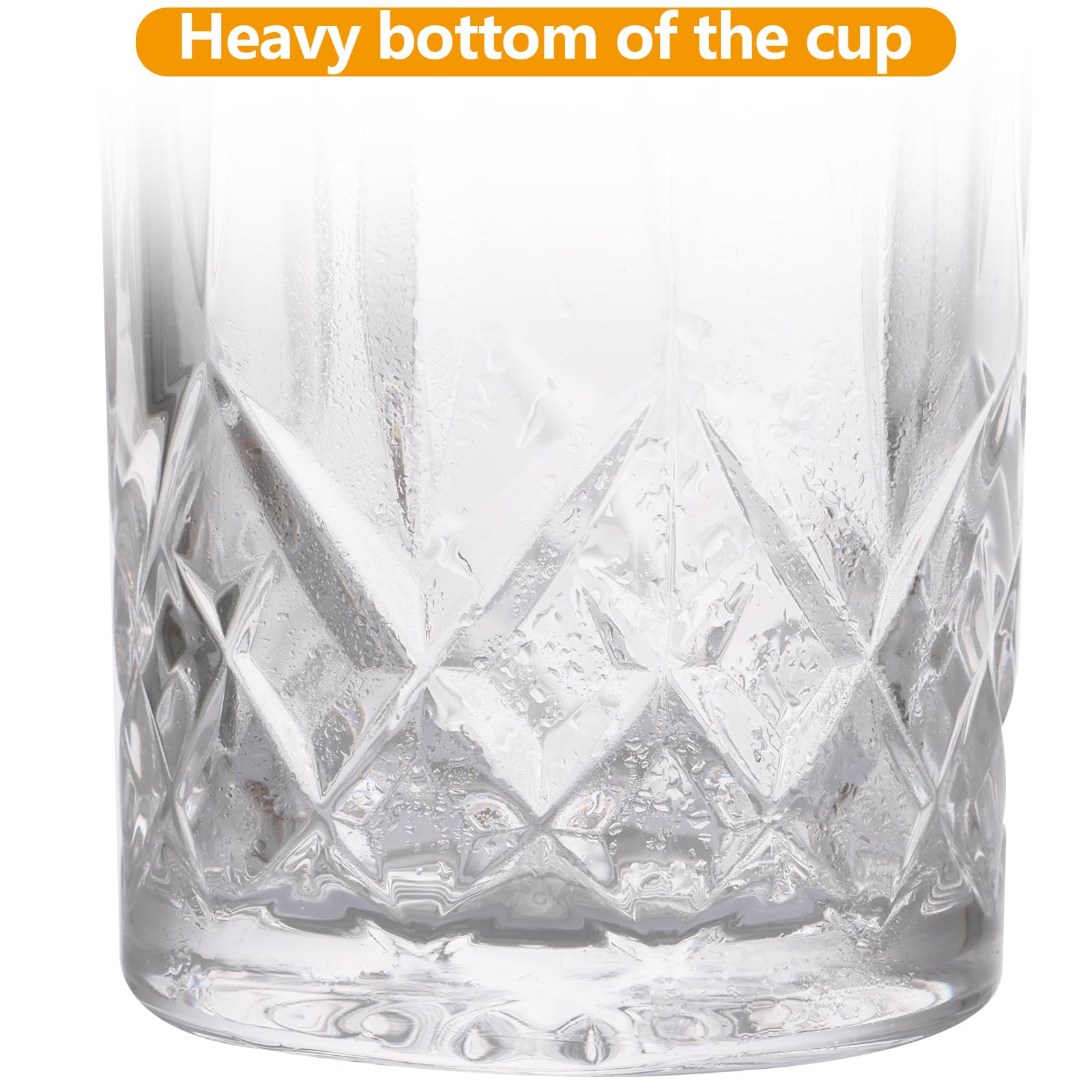 Highball-Trinkgläser, 300 ml, Kristallglas, klares Highball-Glas, perfekt für Wasser, Cocktails, Saft, 12 Stück