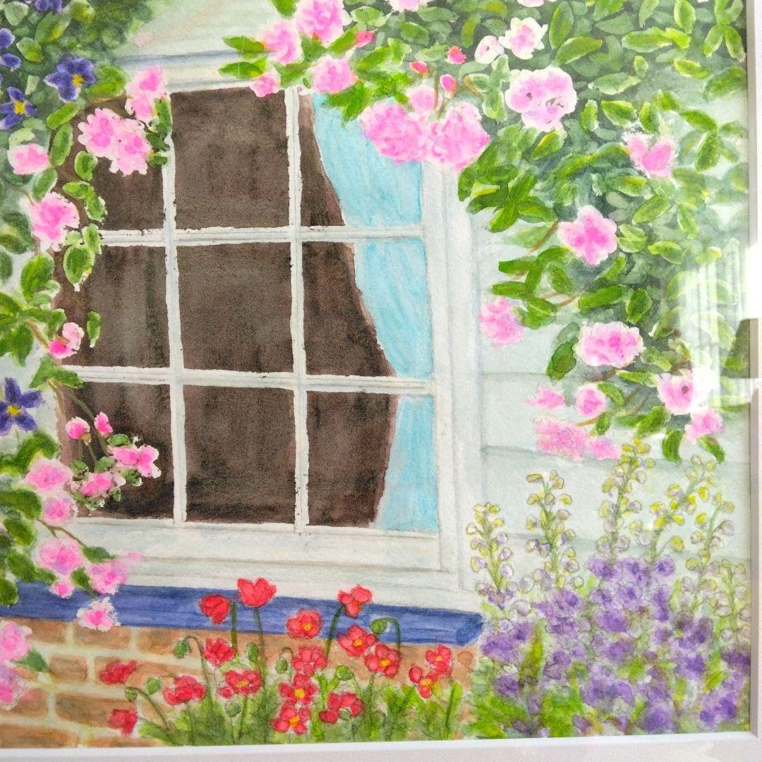 Amazon.co.jp: 水彩画 風景画花 薔薇原画 : おもちゃ