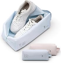 Lammcou Waterproof Travel Shoe Bag, Sports Bag with Zipper, for Gym, Suitcase, Swimming and Daily Use, Pink+blue, Waterproof Travel Shoe Bag