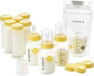 Medela Breastfeeding Gift Count, Breast Milk Storage System; Bottles, Nipples, Travel Caps, Breastmilk Storage Bags and Mo...