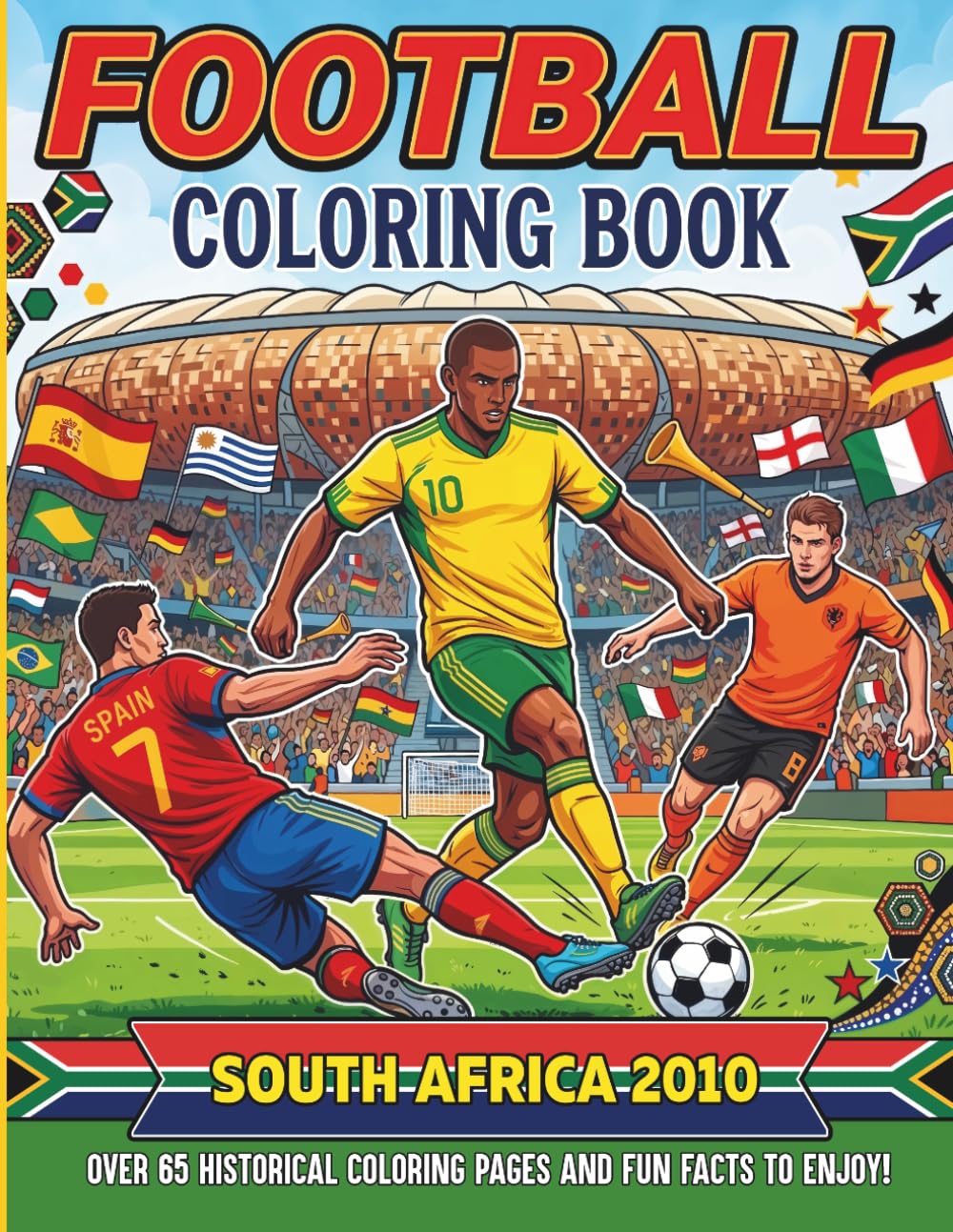 Football Coloring Book: South Africa 2010