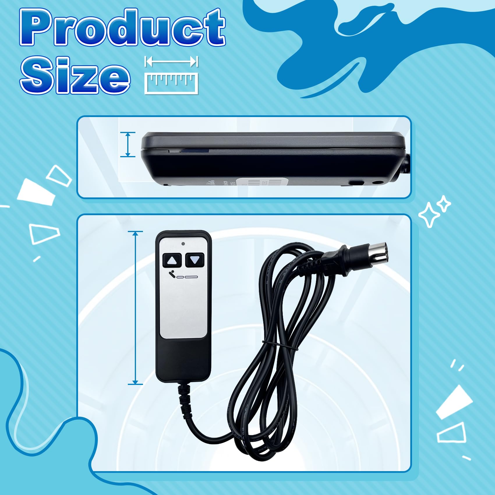 Telecomando cablato Richmat HJH5 per letto regolabile a 5 pin OEM per Matt. Firm Serie 50 e Leggett e Platt Bas-X HC Series Basi regolabili Adatto per parti regolabili del letto Leggett & Platt