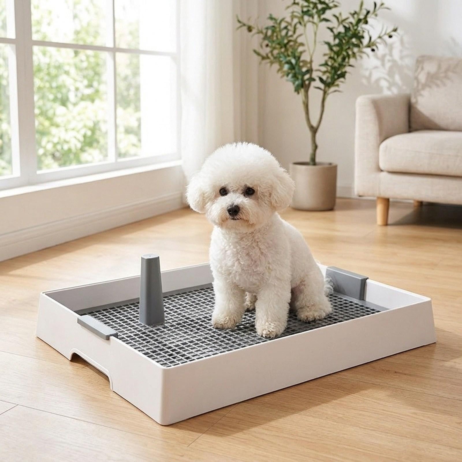 Dog Toilet Bandeja Higiénica para Mascotas con Material PP Estructura Removible y Protección Adecuado para Entrenar Perros y Gatos