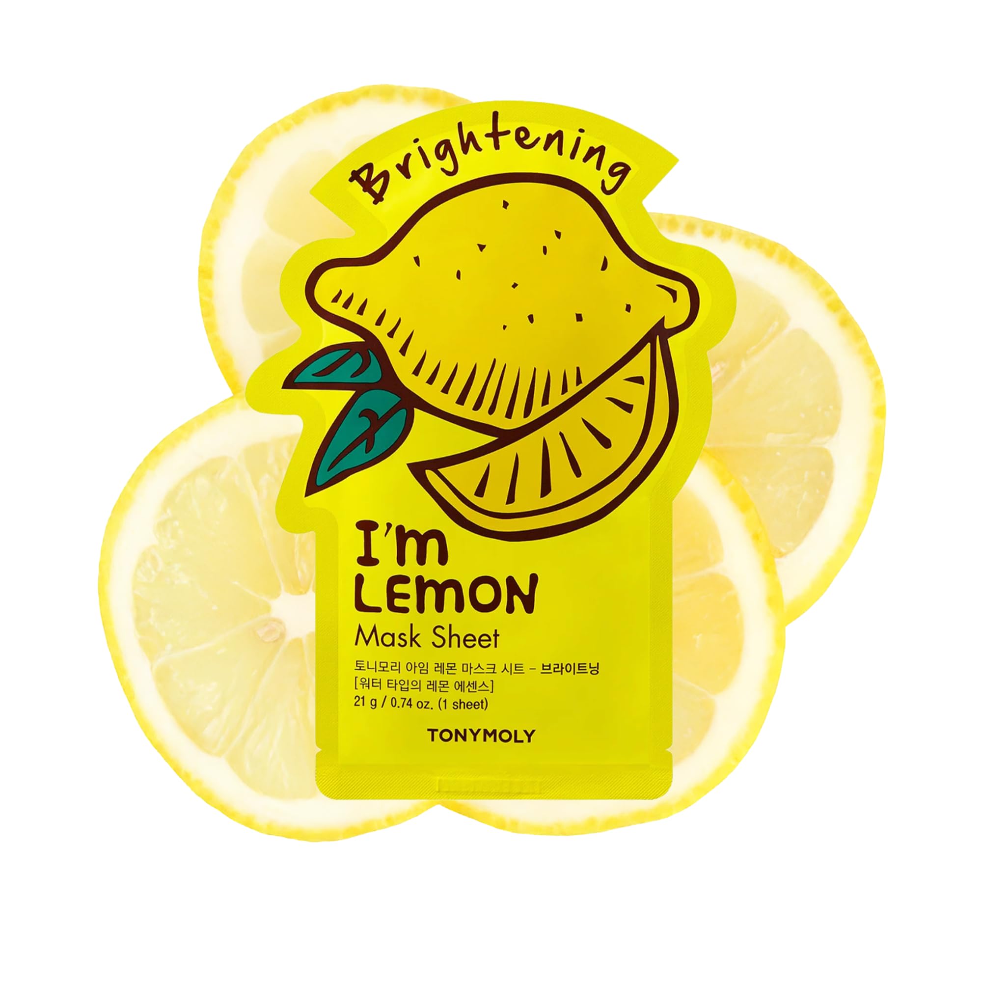 TONYMOLYI'm Real Lemon Sheet Mask, 10 Count - Hydrates Skin and Reduces Wrinkles