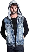 Vista 5 de Victorious Rocker Denim Jean Chaleco Chaqueta