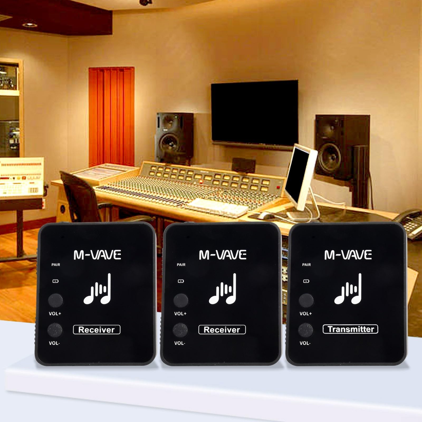 Auricolari wireless 2.4G, bassa latenza, per musicisti live stage (1 set)
