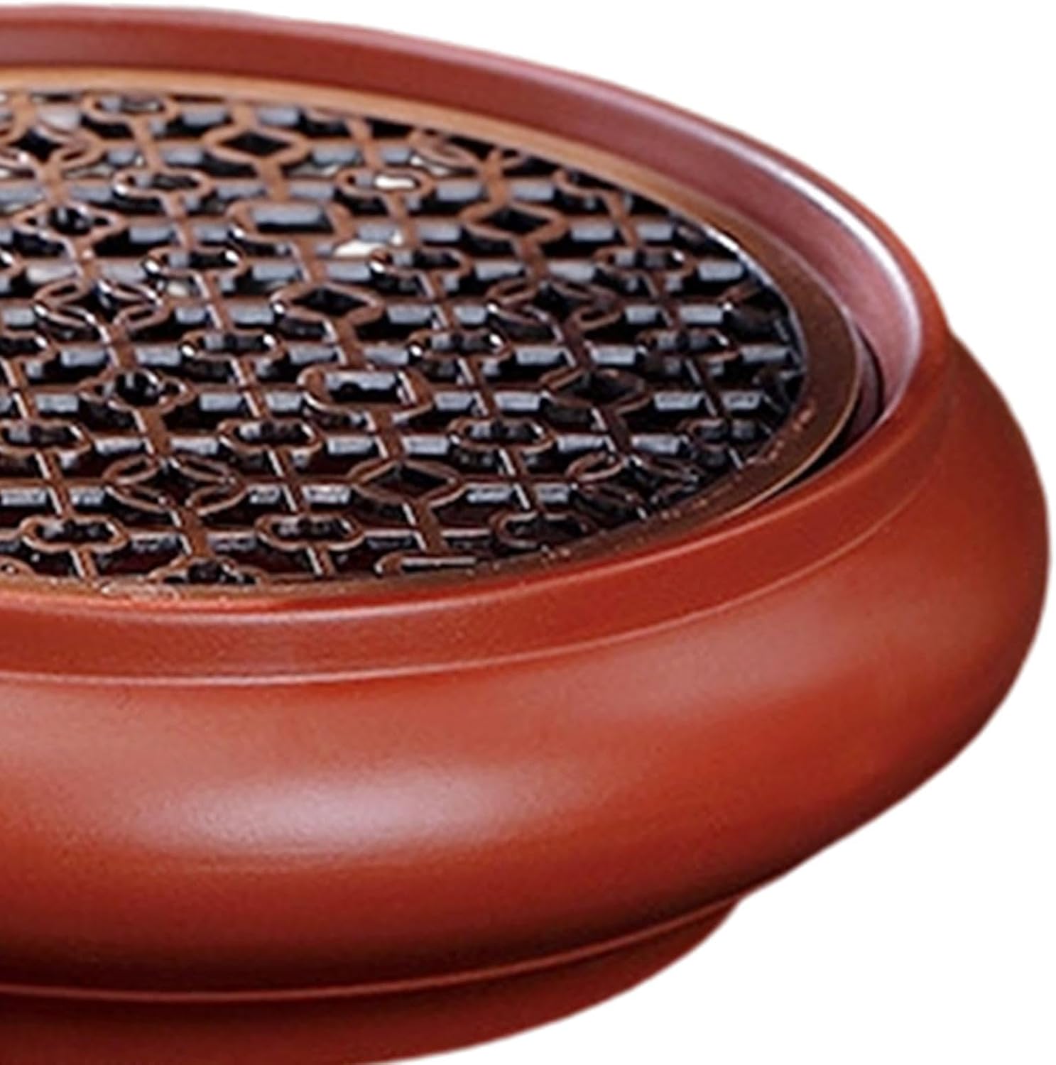 Tea Tray Teacup Plate Unique Teaset Accessories Round Home Decor Gifts Practical Home Office Teahouse Teapot Stand Tea Holder, 15cmx4.5cm