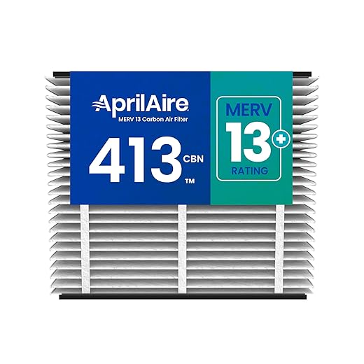 AprilAire 413CBN Replacement Filter for AprilAire Whole House Air Purifiers - MERV 13 with Carbon, Healthy Home Allergy + Odor Reduction, 16x25x4 Air Filter (Pack of 1)