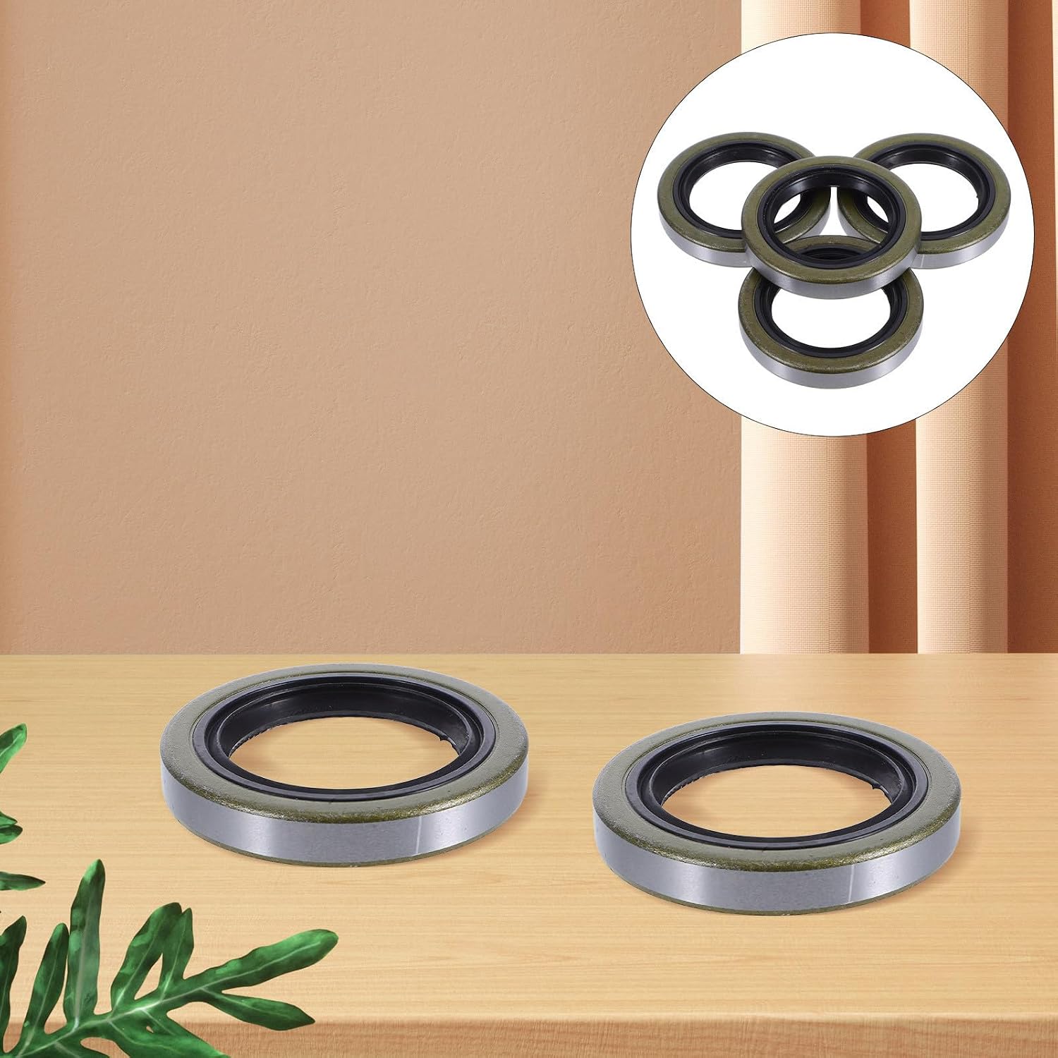 4pcs Trailer Hub Wheel Grease Seal 1.719x2.565 Inch Rubber Replacement