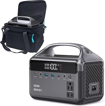 Portable Power Station 192Wh60,000mAh with Bag, 300W 600W surge Power Bank LiFePO4 Battery Backup, Compact Solar Generator 6-Port Design w/2 AC Outlets for Home,RV, Hurricane, Camping,Emergency