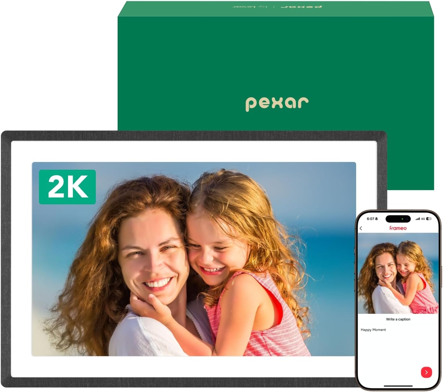 Pexar 2K HD Smart Digital Frame, 11 Inch Touch Screen Photo Album for Home, Powered by Lexar