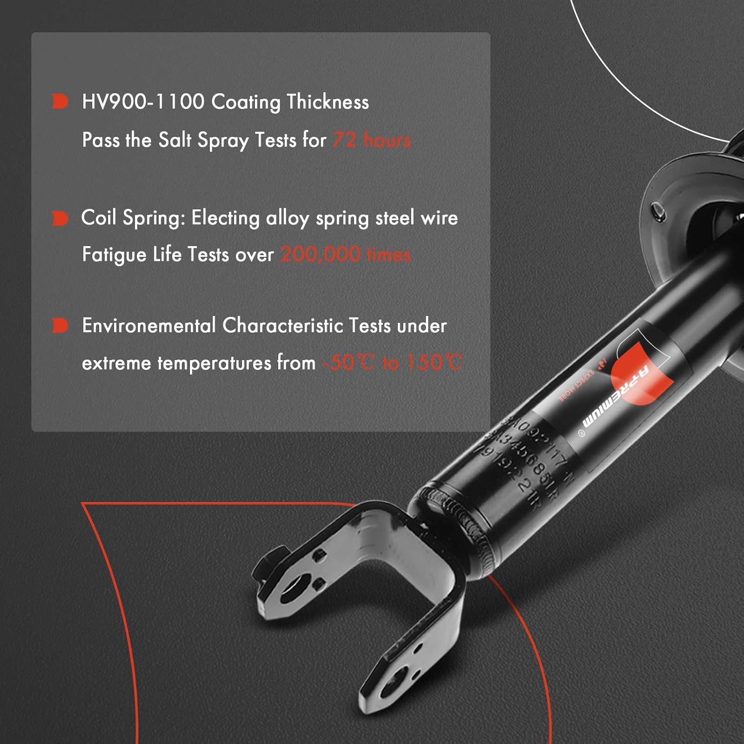 A-Premium Rear Struts Compatible with Acura TSX [Wagon] 2011 2012 2013 2014-2x Replacement Suspension Complete Strut Assembly Shock with Coil Spring