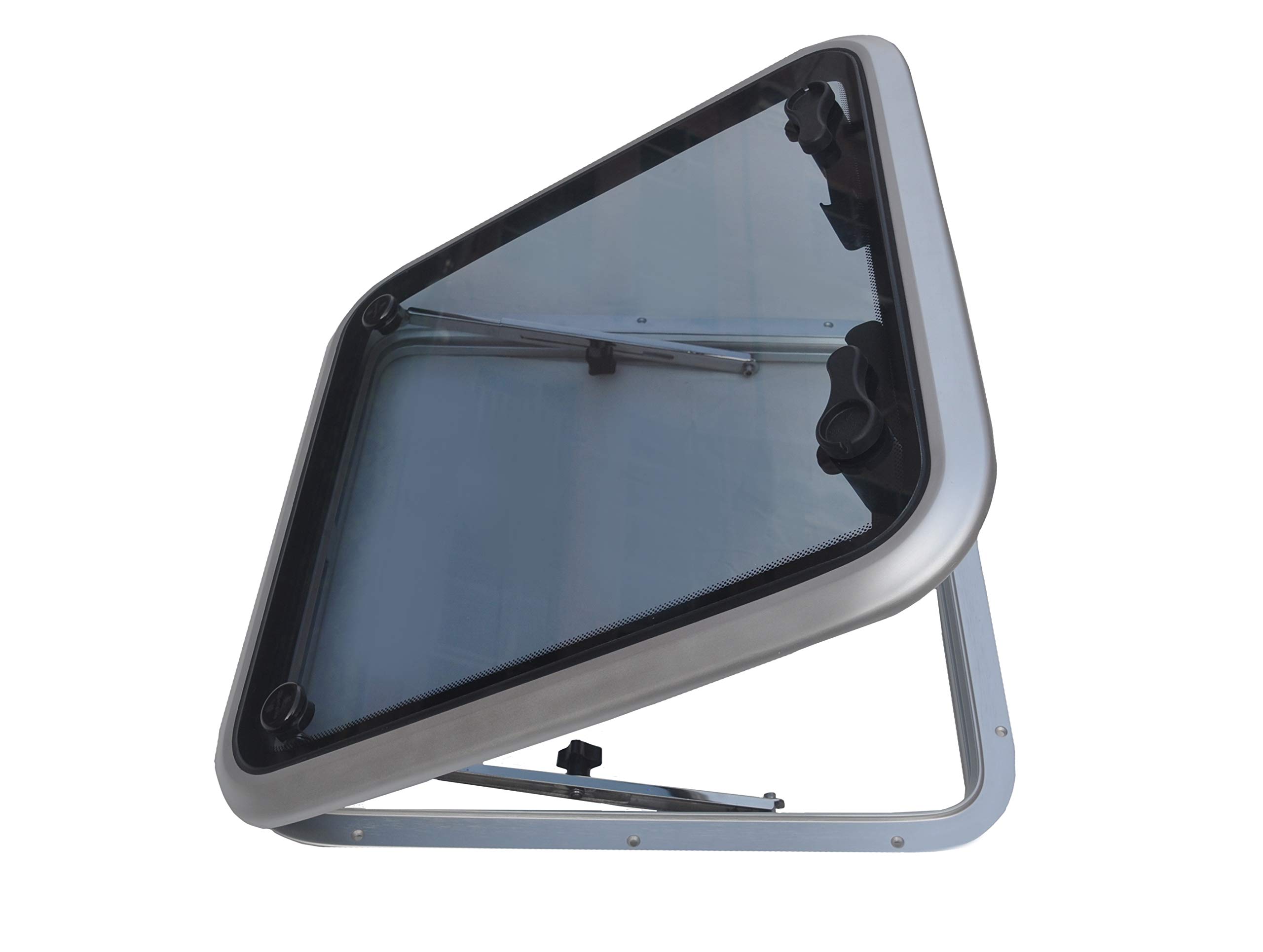 Galamarine 20.7"x20.7" Deck Hatch - Anodized Aluminum Square Hatch/Marine Porthole with Tempered Glass for Boat/Yacht/RV