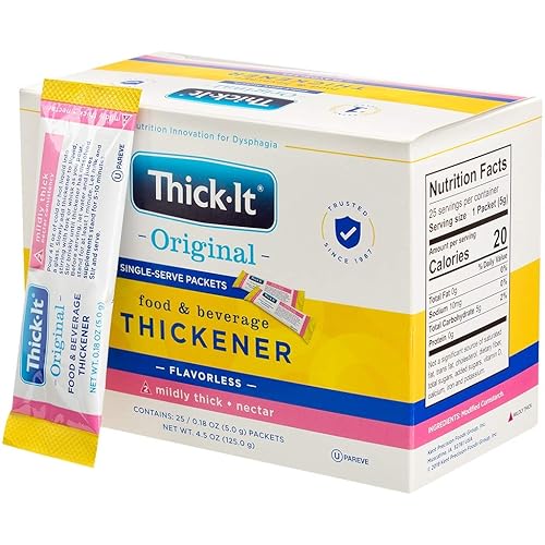Miniatura 4 de Thick-It Paquetes originales de alimentos y bebidas suaves y gruesos de una sola porción para disfagia (IDDSI), consistencia de néctar, ayuda para