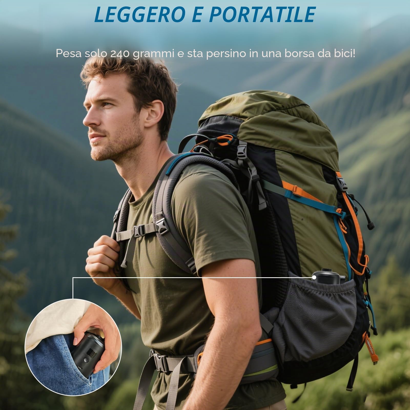Pompa Elettrica, 3600 Mah, Ricarica Usb, Mini Pompa Ad Aria, Gonfiatore Elettrico, 280 L/Min, Con Set Di 4 Ugelli, Indicatore Digitale Della Batteria, Portatile Per Materasso Ad Aria