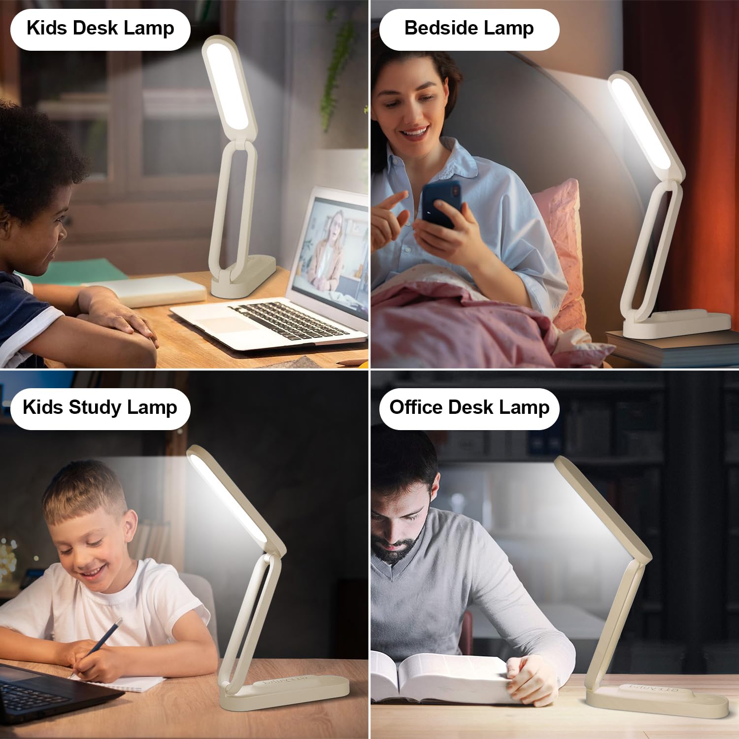 Giryuhd LED Schreibtischlampe für Büro Zuhause & Batteriebetriebene Lampe Wiederaufladbare Lampe Faltbare & Tragbare Leuchte LED Schreibtischlampe 3 Helligkeit Dimmbar Kleine Schreibtischlampe