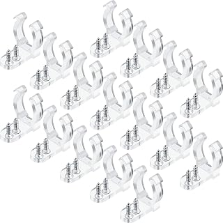 Diyfixlcd 1/2 Inch LED Rope Light Clips Holder with Screws Clear PVC Mounting Rope Light Mounting Clips for Wall Mount LED Light, Family Parties and Wedding Ceremonies