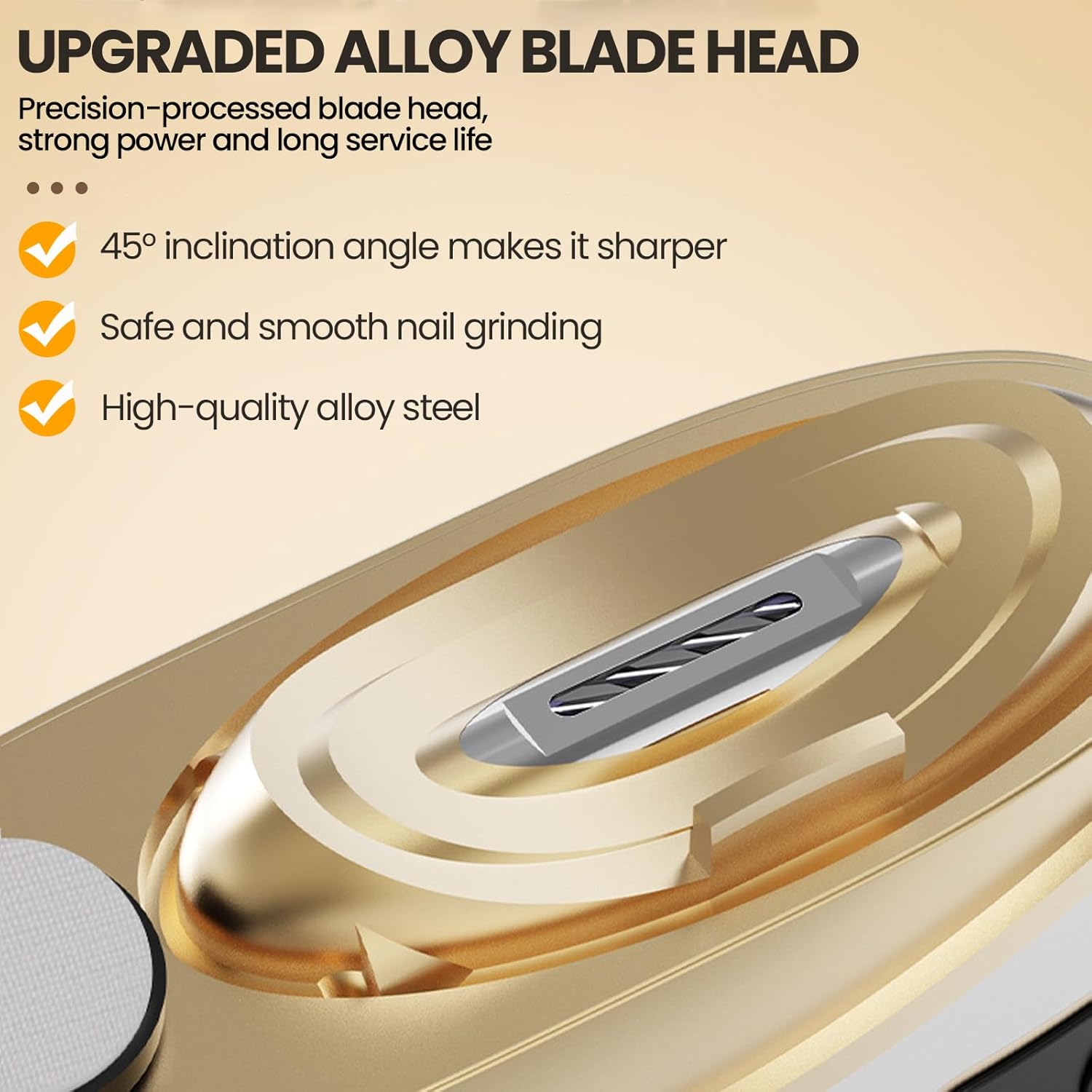 Electric Nail Clipper, Electric Automatic Nail Clippers with Light Nail Trimmer 2 Speeds Automatic Nail Clipper Storage Compartment with Debris, for Adults, the Elderly, and Children(White)
