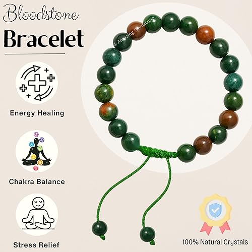 Vista 583 de Amazing Gemstone Yaxaite Bracelet for Women Men's Gifts - Protection Healing Crystal Bracelet - 8mm Gemstone Beaded Adjustable Bracelet Pulseras