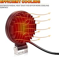 Vista 4 de Willpower 10 piezas 8.1 cm 42W Mini Focos LED de trabajo ultra delgados, luces LED para todoterreno, 12V 24V, lámparas antiniebla para camiones