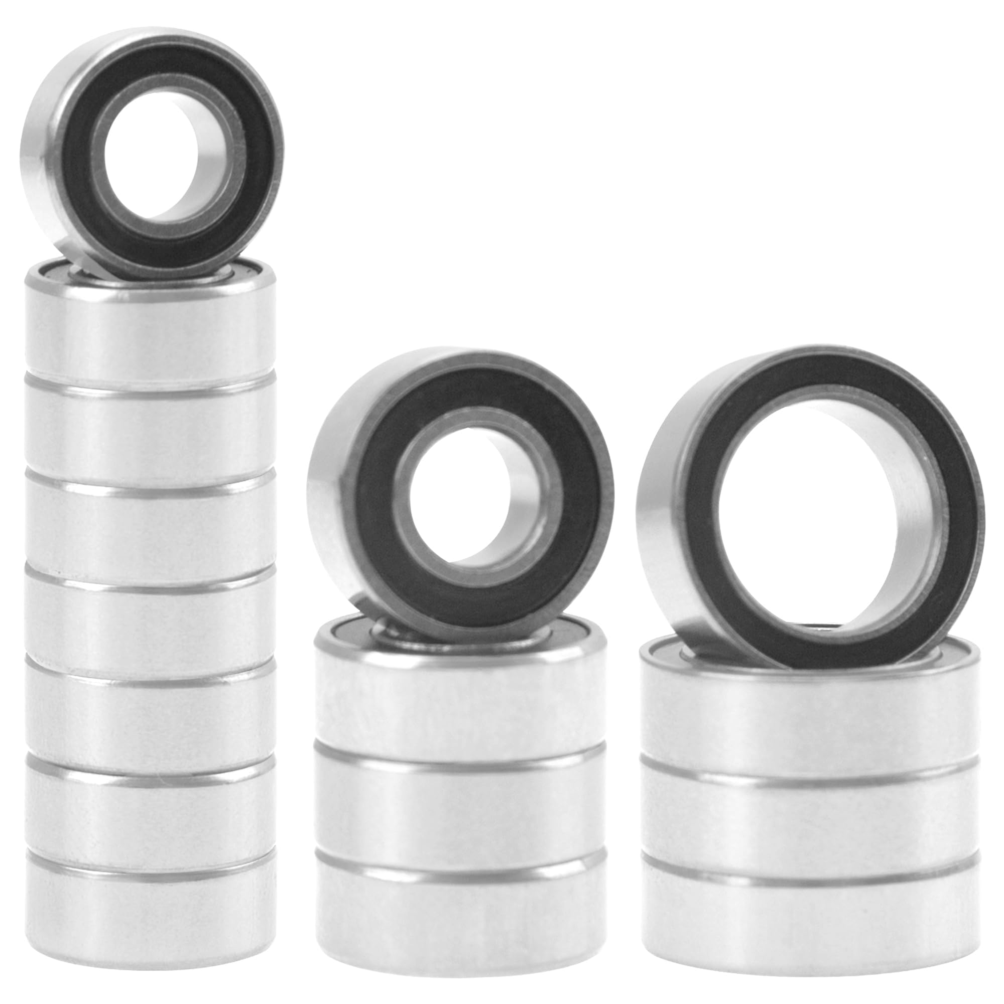 16Pcs ShareGoo RC Rubber Sealed Ball Bearings Kit 5x11x4 5x10x4 8x12x3.5mm Compatible with Tamiya TT-02 TT02 1/10 RC Upgrade Parts