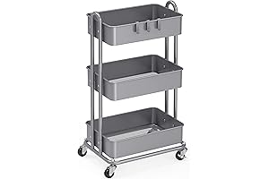 WDT Heavy Duty 3-Tier Rolling Utility Cart