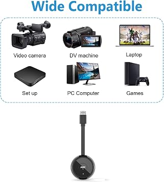 TIMBOOTECH Wireless HDMI Transmitter Grey, 1 Receiver Can be Paired with 8 Transmitters, Compatiable with DV, Cable Box, Laptop, PC, Only TX