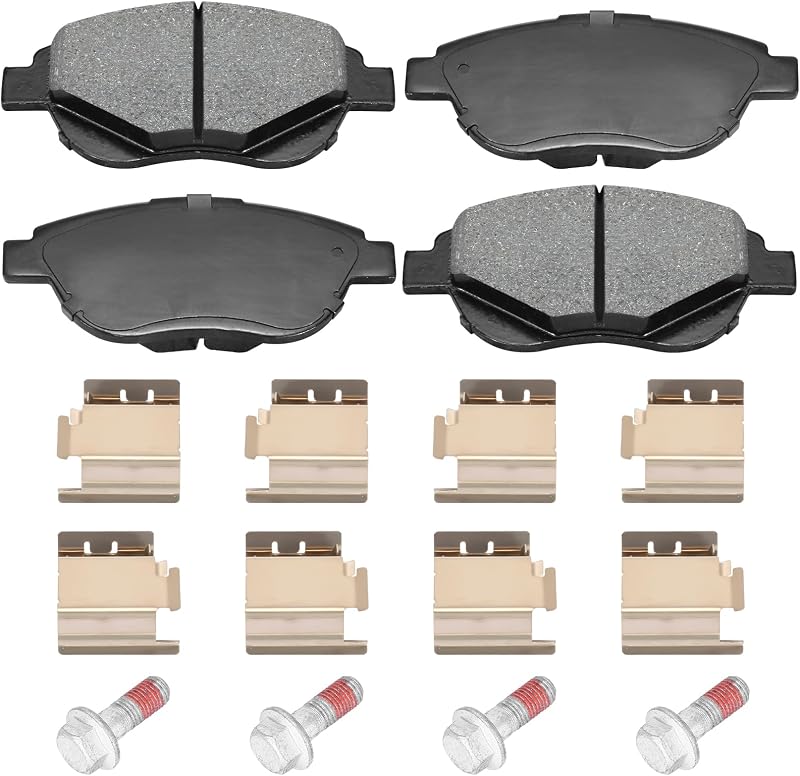 Pastilhas de freio dianteiras cerâmicas HYFTJYZ para Peugeot 206, 207, 307, 1007, Partner e Citroën Berlingo, Xsara Picasso – 2 unidades