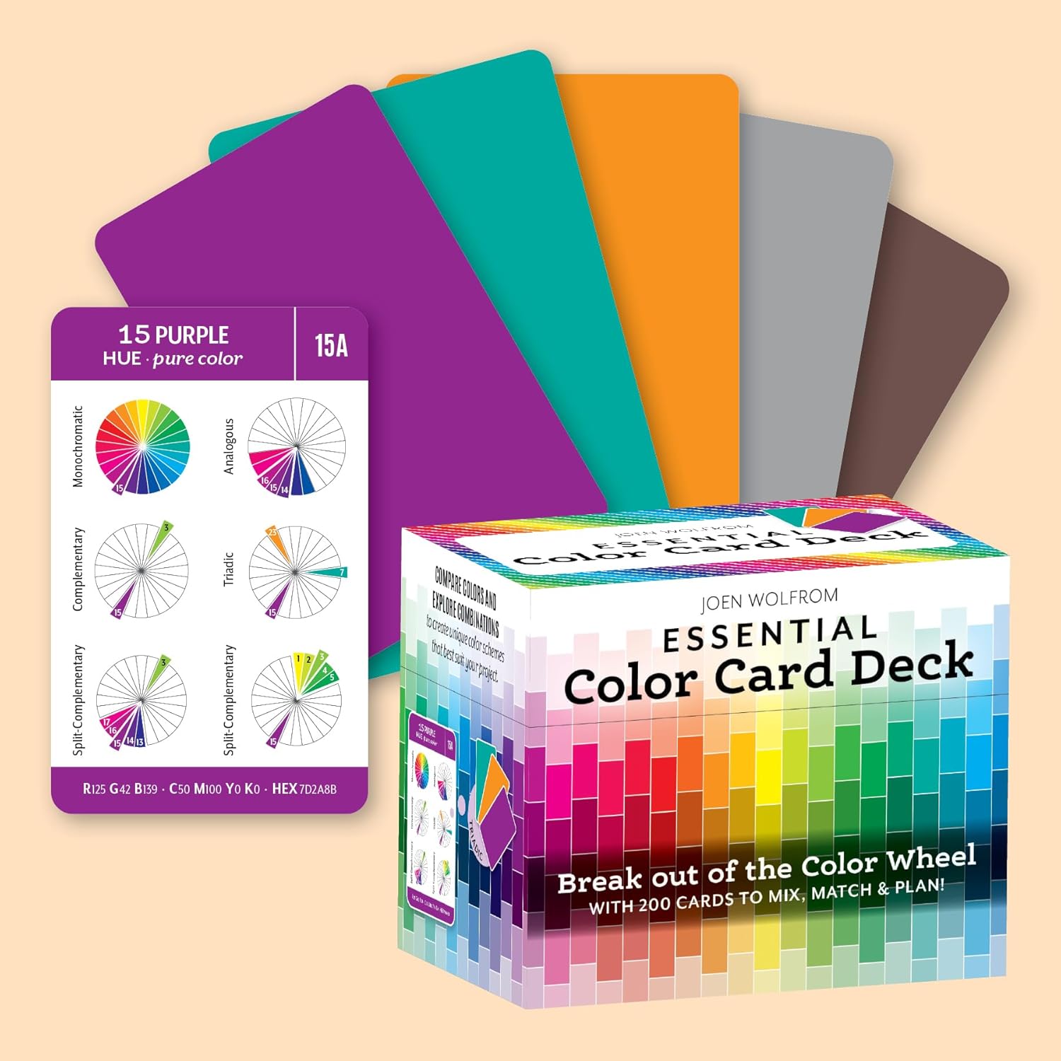 Essential Color Card Deck: Break out of the Color Wheel with 200 Cards to Mix, Match & Plan! Includes Hues, Tints, Tones, Shades & Values - Image 2