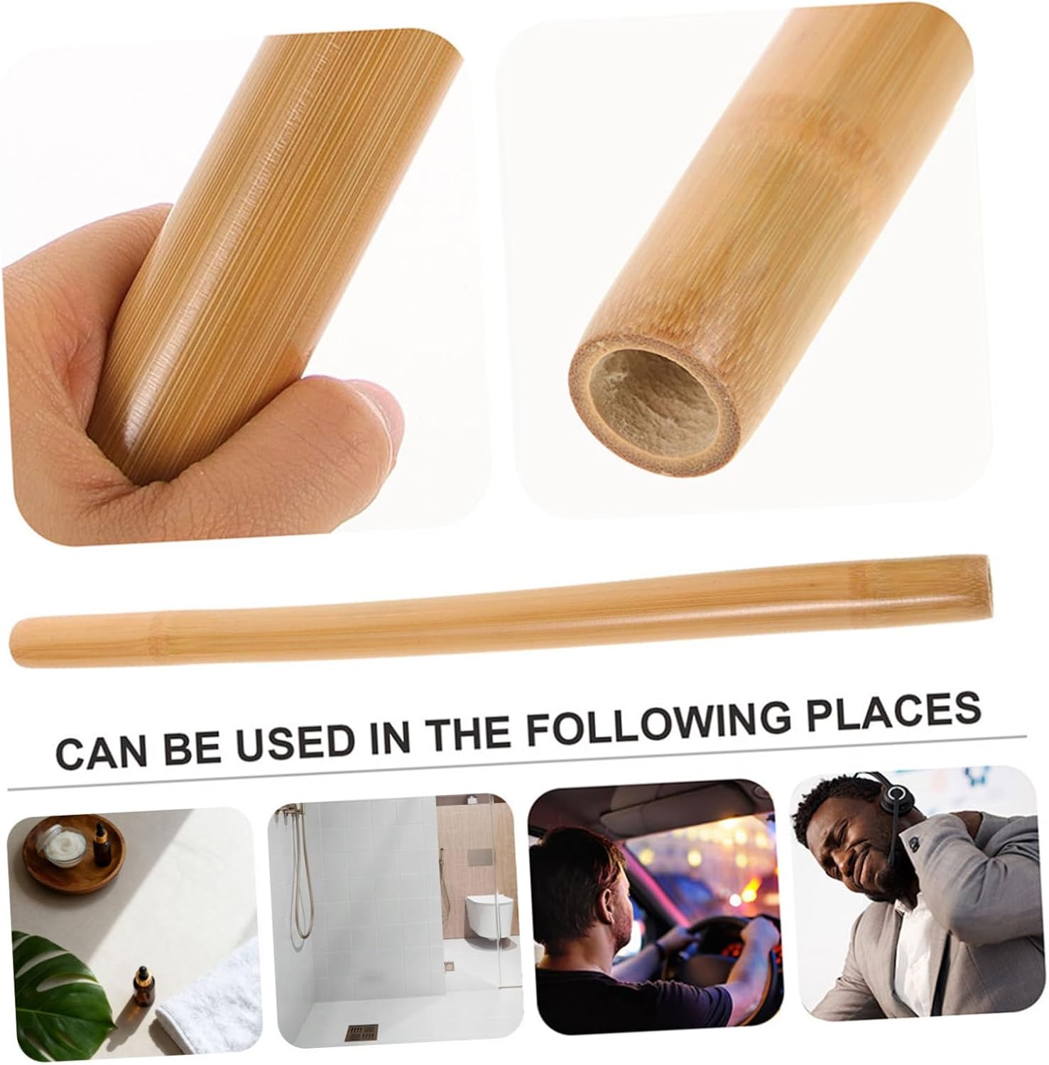 Massage Stick Roller for Muscle Relaxation, 42cm Solid Wood Guasha Tool for Full Body Therapy and Facial Sculpting, Manual Massage Wood Stick for Spa and Wellness